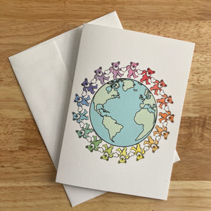 Grateful Dead Dancing Around the World Greeting Card