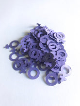 Load image into Gallery viewer, Purple Venus Symbol Feminist Confetti Table Spread 