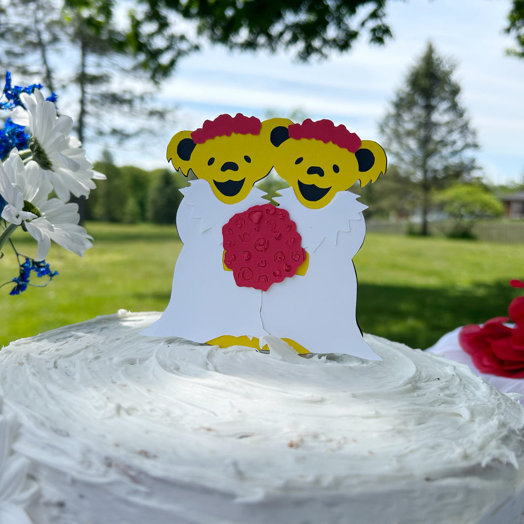 Grateful Dead Bride & Bride Cake Topper