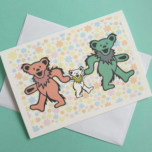 Grateful Dead Little Bear Greeting Card