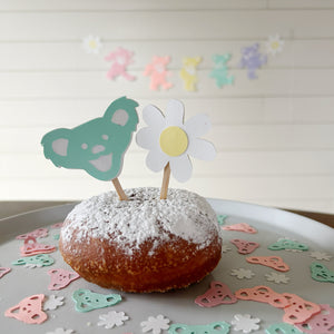 Grateful Dead Pastel Bear Cupcake Toppers