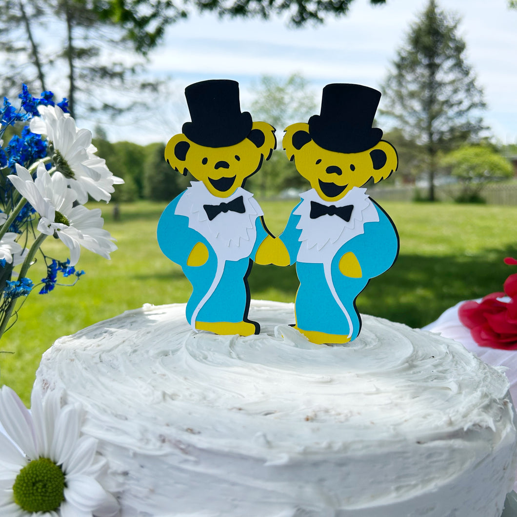 Grateful Dead Groom and Groom Cake Topper