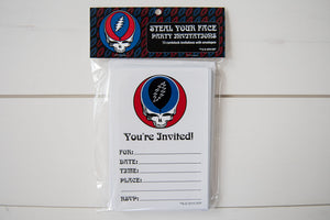 Grateful Dead Steal Your Face Party Invitations red white blue