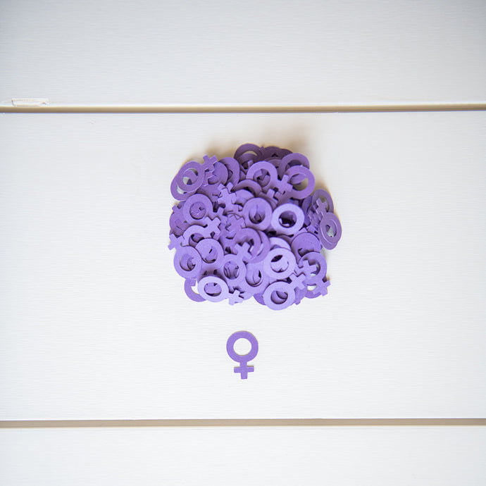 Purple Venus Symbol Feminist Female Symbol Female Empowerment Women's Liberation Confetti Table Spread 
